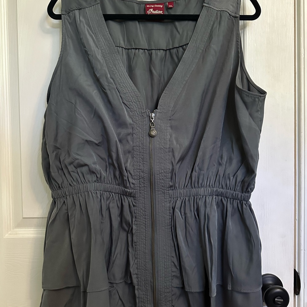 Indian Motorcycle Sleeveless Zip Front Top in size 3XL